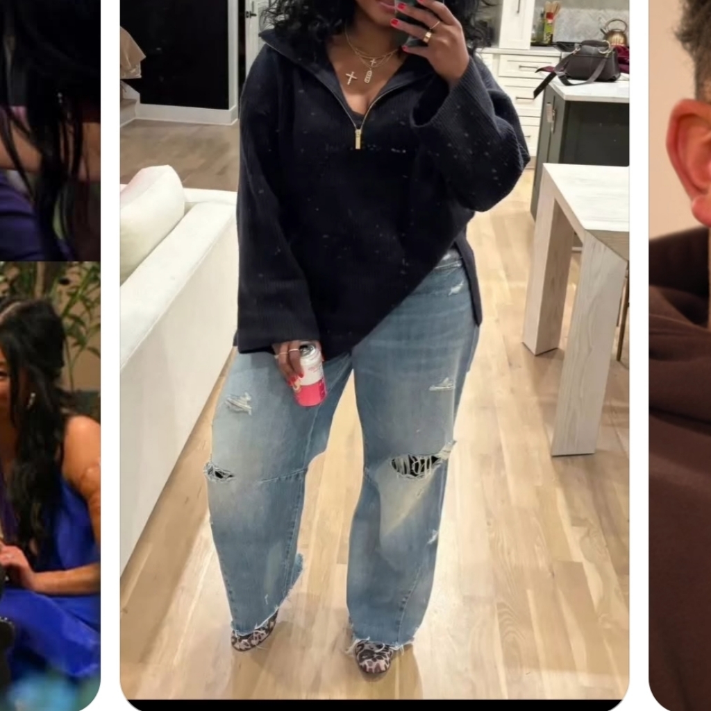 H&M Black Women's Half-Zip Sweater